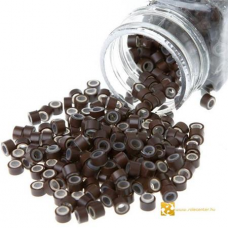 Mikrogyűrű szilikonos 4,5mm fekete 100db