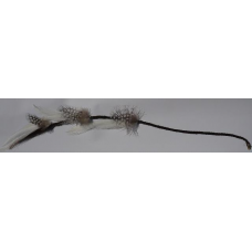 Keratinos fonott hajtincs barna műhajból hajdísszel 40cm