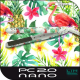 Professzionális Mini utazó hajvasaló LIM-HAIR NanoPC2.0 Ionic Titanium Flamingo Tropical