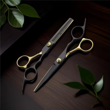 Hajvágó olló szett fekete arany egonómikus kialakítással 5.5 és 6.0 TCS-76000391286-otthon Hajvágó olló szett fekete arany egonómikus kialakítással 5.5 és 6.0 TCS-76000391286-otthon