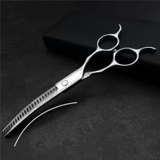 Kutyanyíró ritkító olló hajlított pengével Wingsbro 6.5 TCS-69127332322