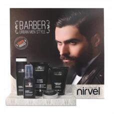 Nirvel Barber férfi szépség ápoló kiállító aztali papírpult